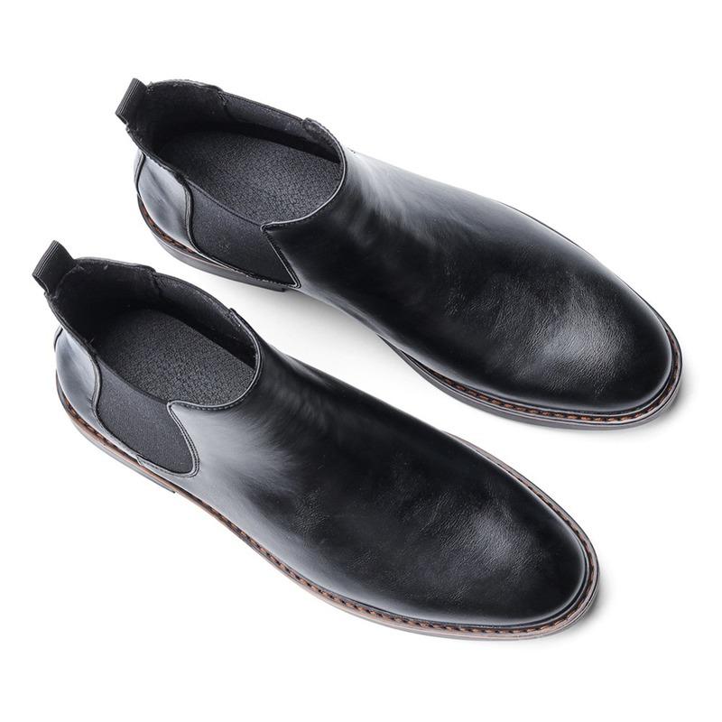 British Male Shoes Fashion Men Luxury Chelsea Boots  Retro Slip On Casual Ankle Boots Plus Size Short Botas Zapatillas Hombre