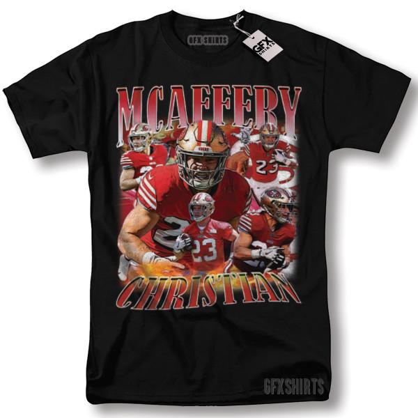 Christian McAffery Tee Shirt Football Vintage Graphic Design T-shirt XL