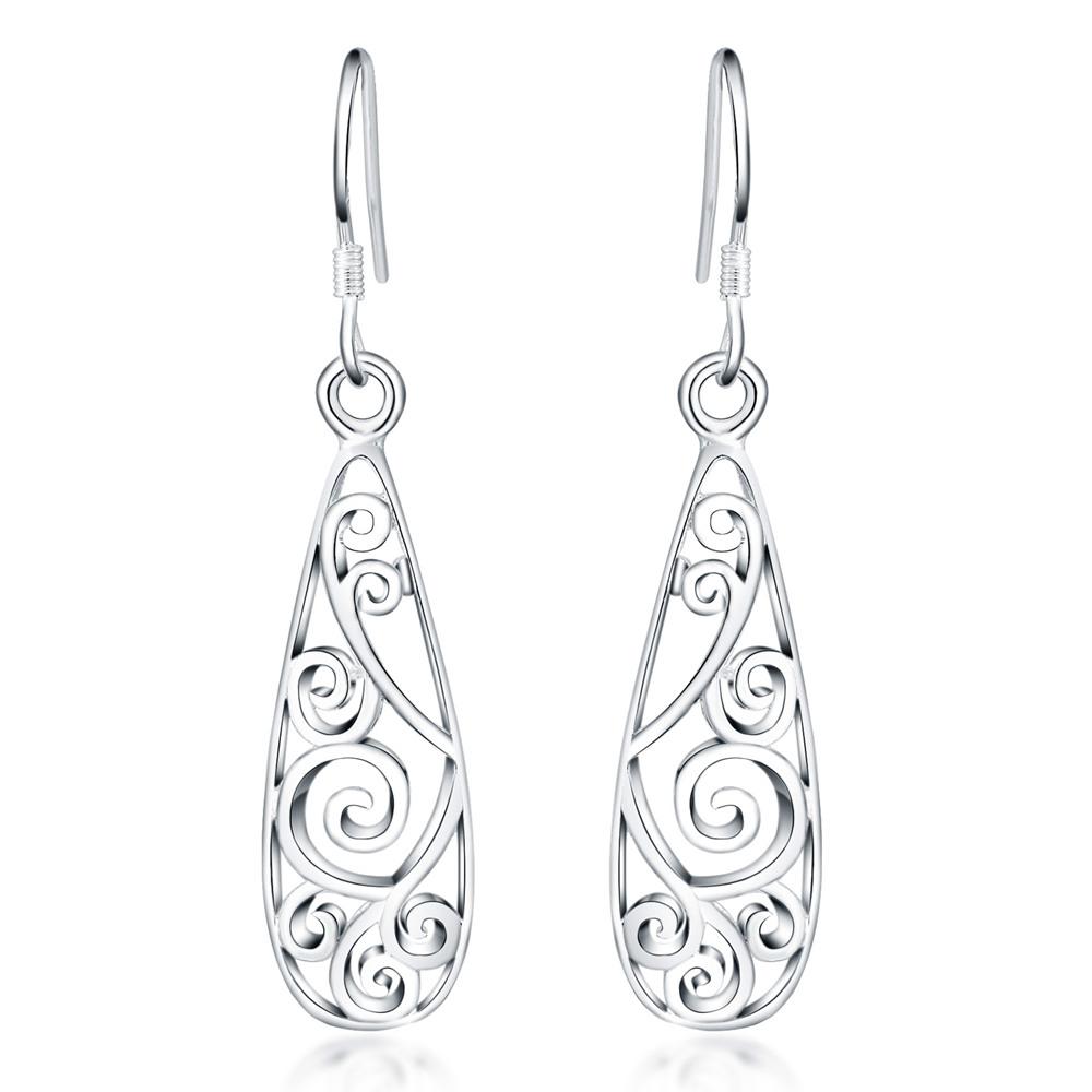 

Retro Women 925 Sterling Silver Earrings Girl Wedding Party Gifts High Quality Fashion Classic Jewelry Nice