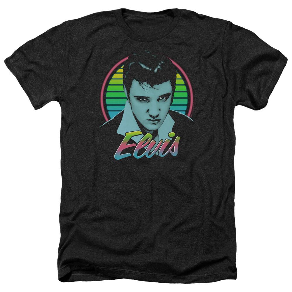 ELVIS PRESLEY NEON KING Licensed Adult Men s Heather Band Tee Shirt SM-3XL S