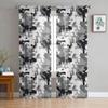 Blue Camouflage Printed Sheer Tulle Curtains for Bedroom Living Room Balcony Outdoor Summer Home Decor