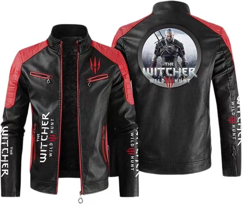 [Light and thin] Deadpool Resident Evil Crisis personalized leather jacket European and American men's PU leather jacket spring and autumn jacket