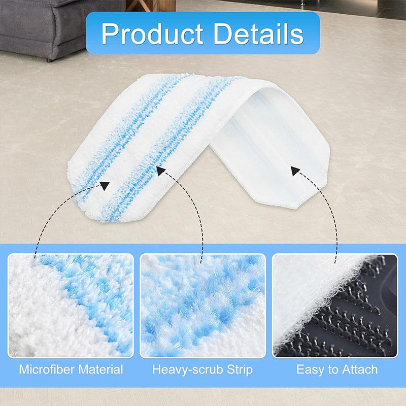 Reusable Washable Flat Mop Cleaning Pads Compatible with O-Cedar H2Pro Replacement Microfiber Mop Cloths for Efficient Floor Cleaning and Maintenance