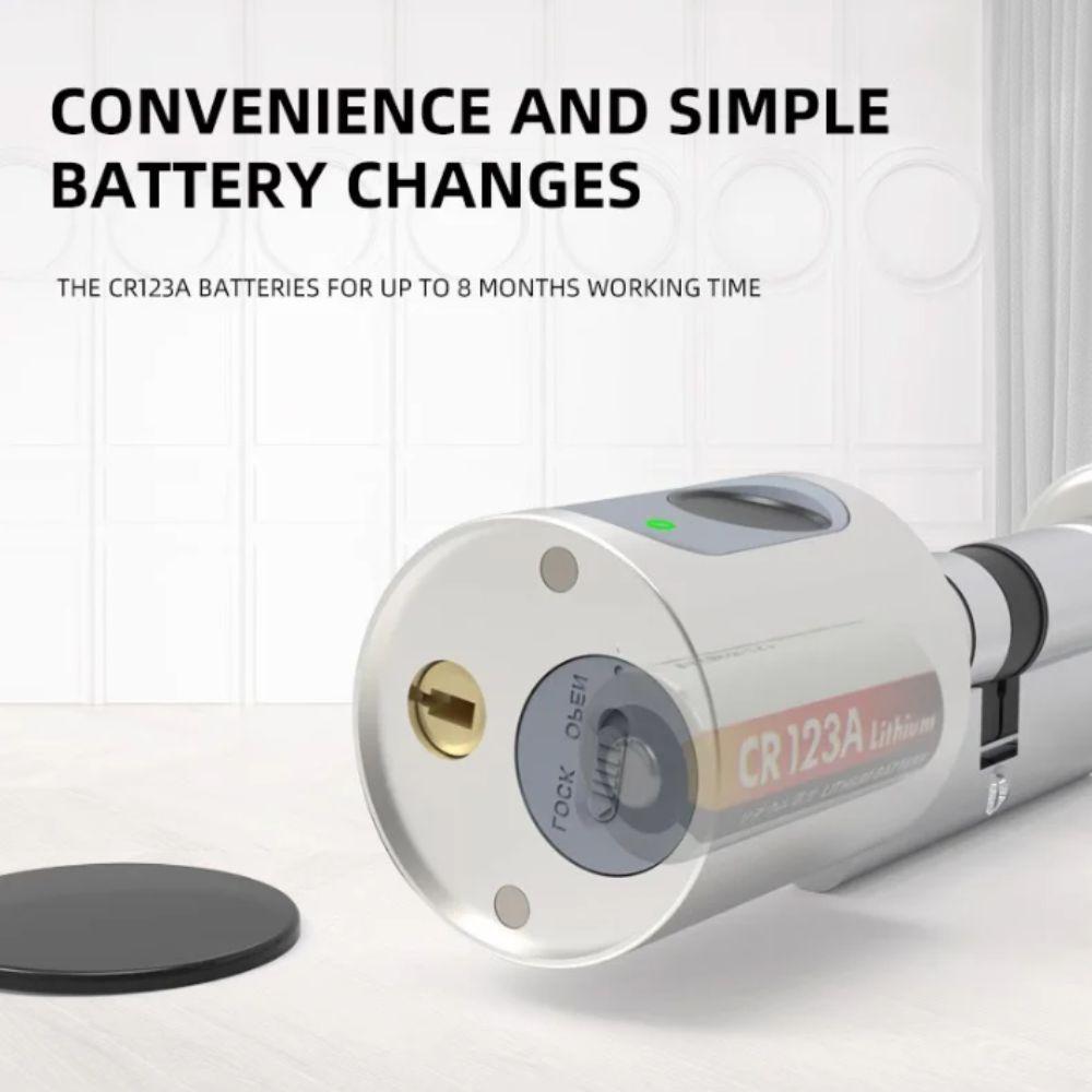 Kompakt Design Elektronisk Låscylinder Typ Bluetooth Dörrlås Dörråtkomstkontroll