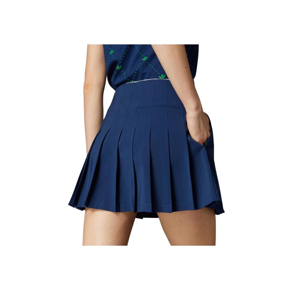 Adidas Originals SS25 Pleated Fashion Soft Comfortable Versatile Casual Skirt Women skirts Night-Indigo JC6771