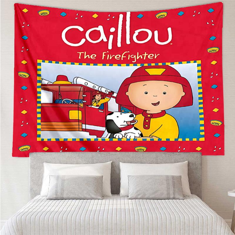 Caillou Tapestry for Bedroom Aesthetic Classroom Tapestries Wall Hanging for Living Room Dorm Office,Ideal Creative Gift