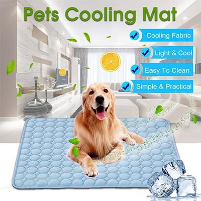 Pet Cooling Mat Dog Cat Sleeping Pad Cool Ice Silk Moisture-proof Mattress Cushion Summer Small Animal Cold Bed 5 Sizes