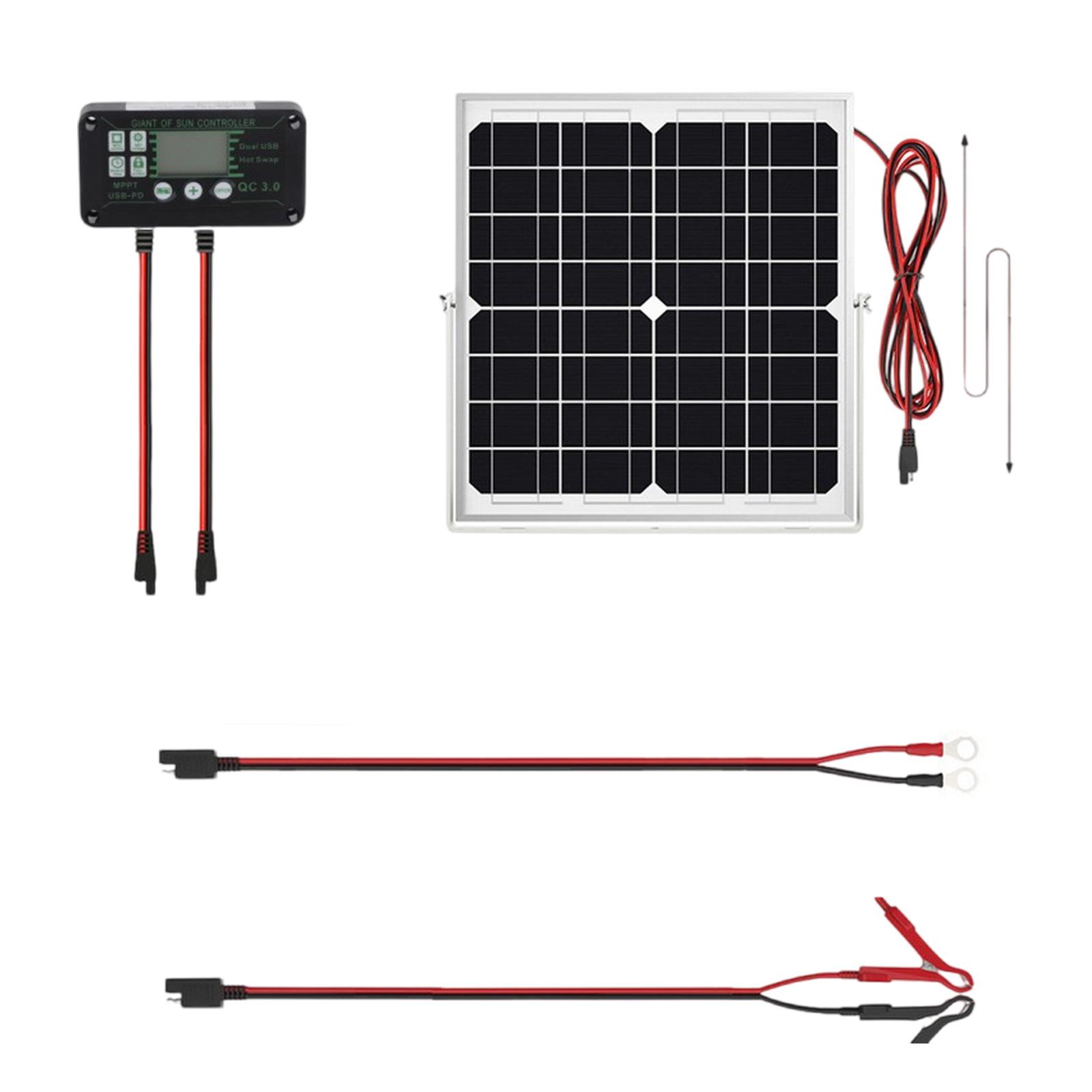 

40W Solar plate Kits Portable Outdoor Emergencies Power Solar Charging Panel with Charging Controller Easy to Use 1