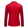 Men Suit Coat Formal Business Style Slim Fit Single Button Solid Color Cardigan Lapel Pockets Long Sleeve Satin Commute Office Groom Wedding Prom