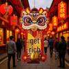 Chinese Lion Dopamine Magnetic Doorbell: Festive Décor for Wealth & Fortune, New Year, Holiday, and Housewarming