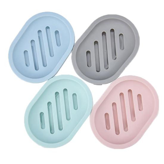 Home Bathroom Shower Soap Dish Storage Tray Holder Plate Rack Plastic Drain Box