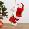 Climbing Santa Claus On Rope Funny and Music Moving Christmas Santa Claus Ornaments for New Year Holiday Family Door Indoor