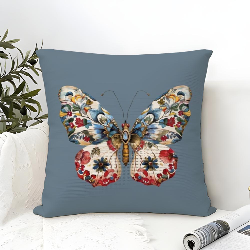 Naturally Beautiful and Elegant Butterflies Pillow Case Linen Pillow Case Sofa Home Decor Cushion Cover Cushion Cove