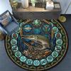 Underwater Wildlife Mandala Round Area Rug Under Office Chairs Bedroom Living Room Home Decor