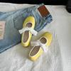 Fashion 2025 New Simple Single Shoes Women's New Round Toe Shallow Mouth Lace Butterfly Knot Soft Knot Mary Jane Flat Single Shoes