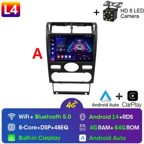 2din Android14 Car Radio Multimedia Carplay Auto GPS Navigation For Ford Mondeo Mondeo 3 2000 2001 2002 2003 2004 2005 2006-2007