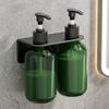 Refillable Stainless Steel Wall-Mounted Bottle- Hooks Bathroom Soap Dispenser Bottle Holder Storage Rack Bathroom Accessories
