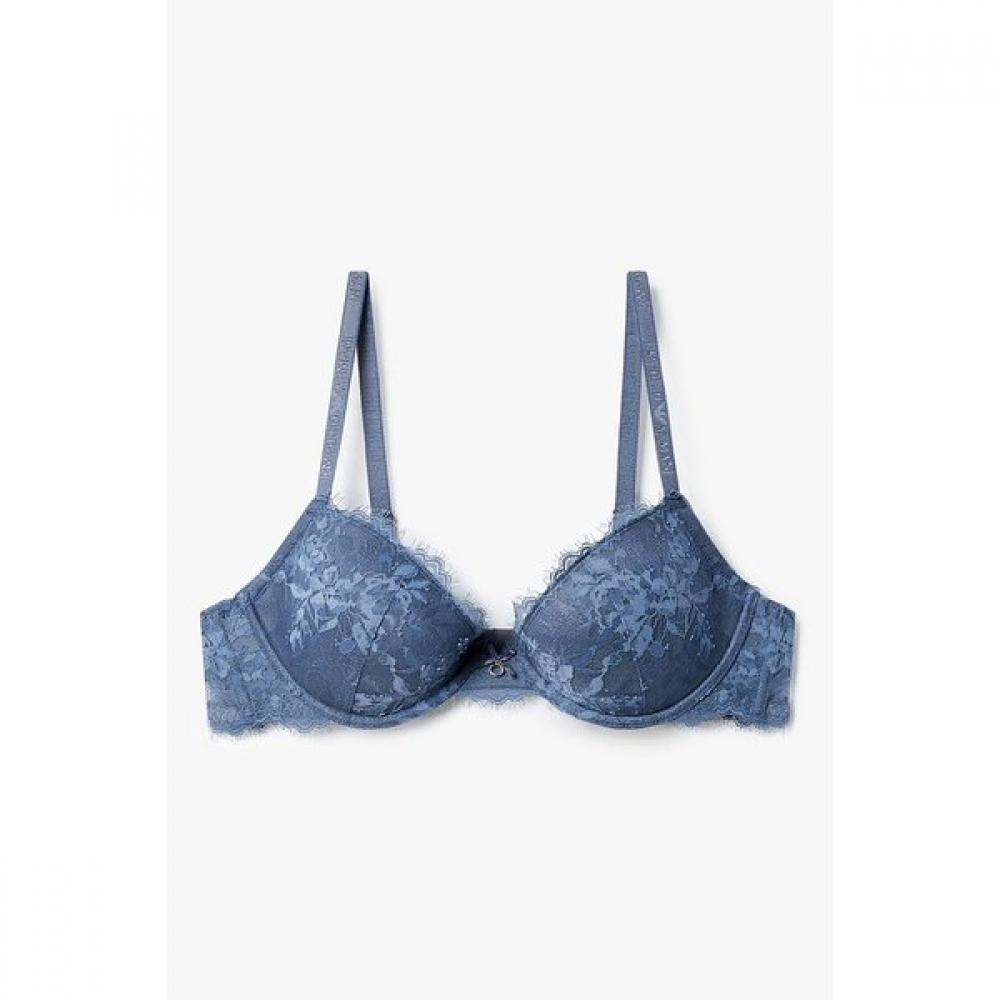 

Emporio Armani Women S Flower Embroidery Removable puSh Up Bra 80C