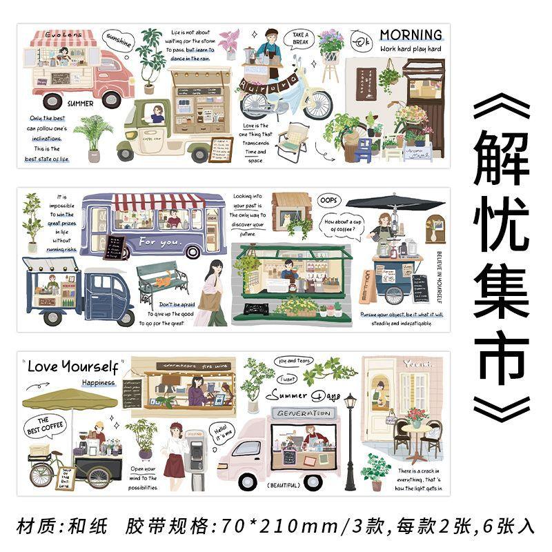 6pcs Kawaii Stationery Stickers Walking In Love DIY Craft Scrapbooking Album Junk Journal Happy Planner Diary Stickers