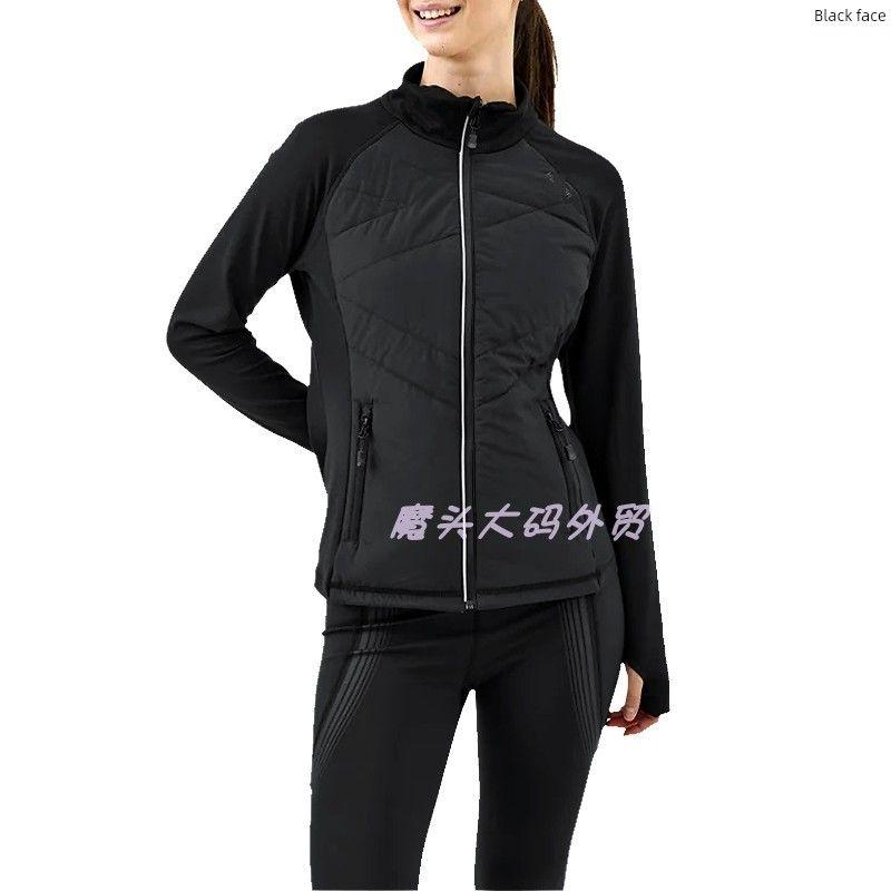 

Plus size Autumn and Winter Double-sided Wear Sports Cotton-Padded Clothes Ultra Light Warm Stand Collar Cotton-padded jacket Zip-up Outerwear 552 Black 2XL