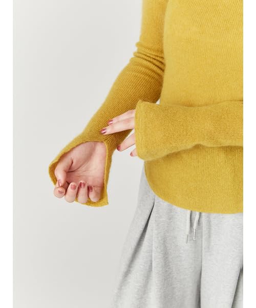 FRAY Mohair Knit Pullover FWNT245083 YEL I.D. Women's Open-Back