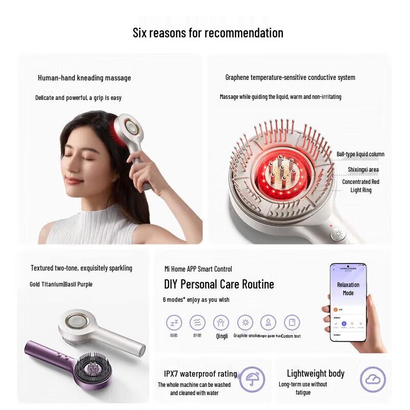 Xiaomi Smart Red Light Scalp Massager CN plug (adapter included)