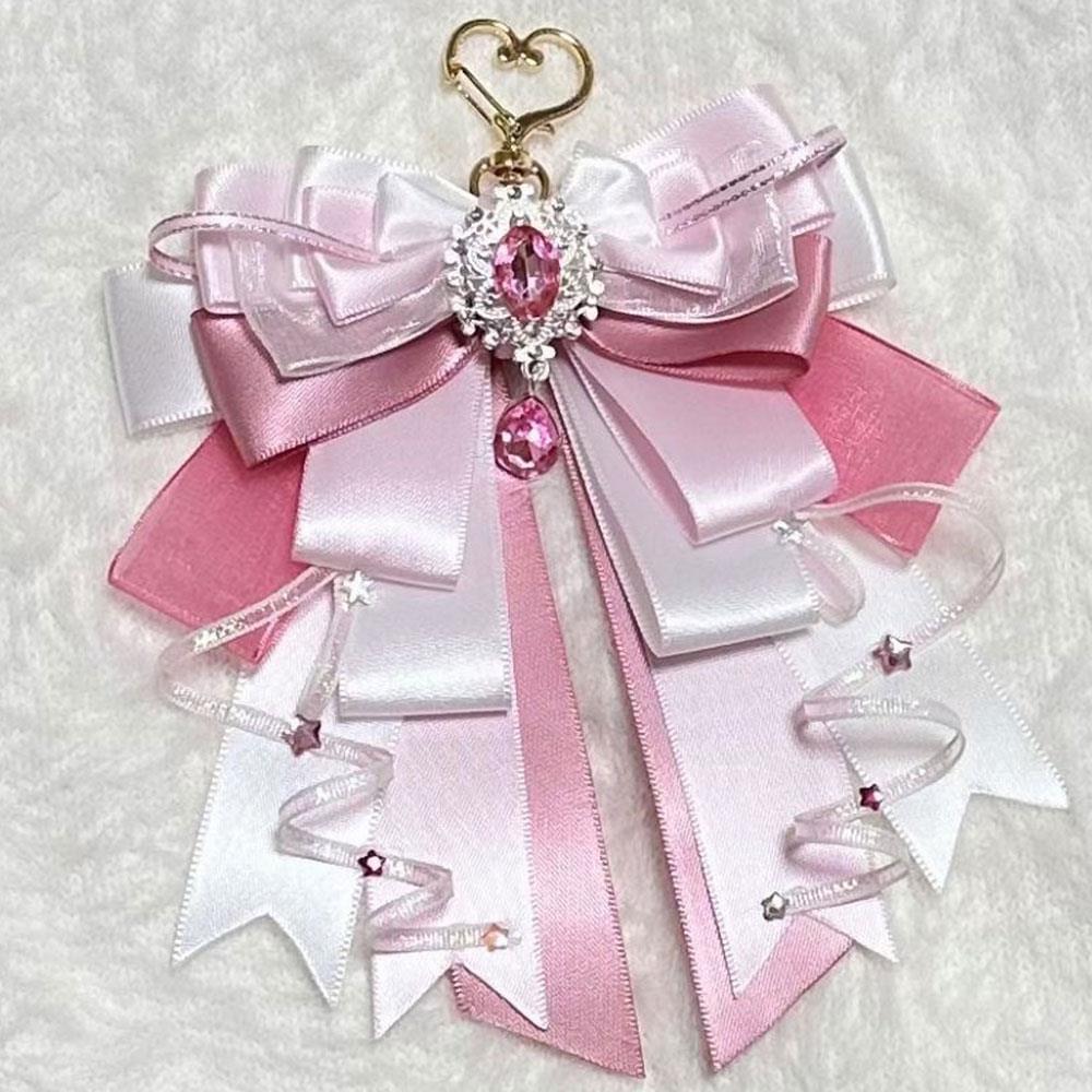 Accessori Decorativi per Itabag Fiocco a Doppio Strato Ciondolo per Borsa Fatto a Mano DIY Gioielli Lolita Regalo per Amico Periferiche Anime