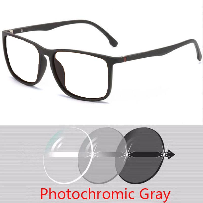 Square Glasses Men Thin Leg Minus Lens Prescription Eyewear Diopter 0 -0.5 -0.75 -1.0 To -6.0