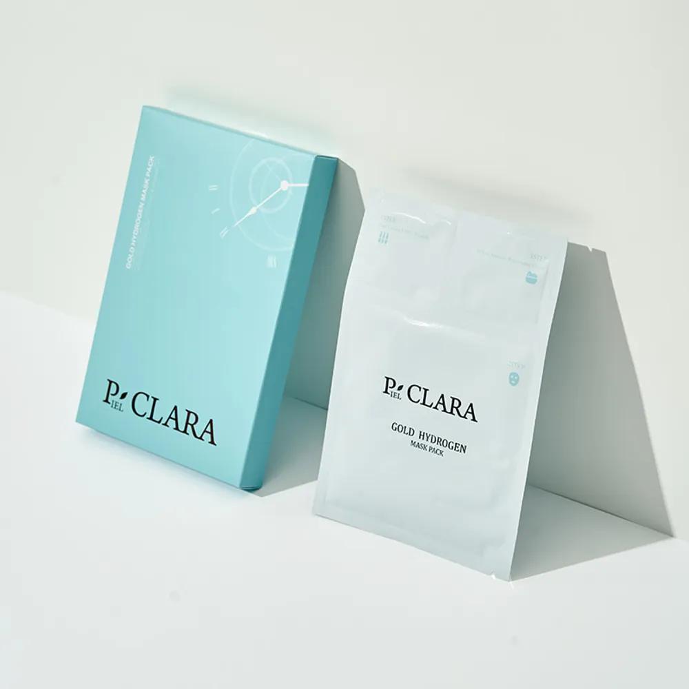 P CLARA Gold Hydrogen Mask Pack UK-made Vitamin C Ampoule - 1 Box (5 Sheets)