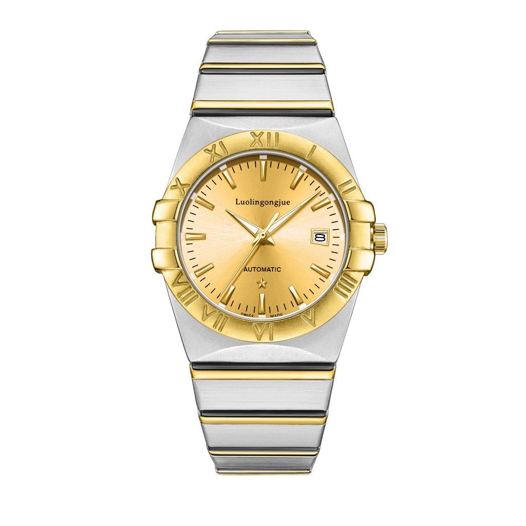 Męski zegarek mechaniczny z automatycznym naciągiem Książę Lotaryngii - Wodoodporny i Luminescencyjny