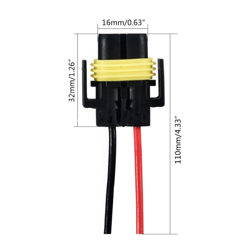 2PCS H8 H11 880 881 Wiring Harness Socket Car Wire Connector Cable Plug Adapter for Foglight Head Light Lamp Bulb Light