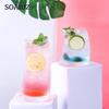 Crescent Moon koktejlová sklenice pro barové restaurace skleněné nádobí svislé pruhy Collins Cup Limonáda ovocný čaj džus nápoje hrnek na pivo