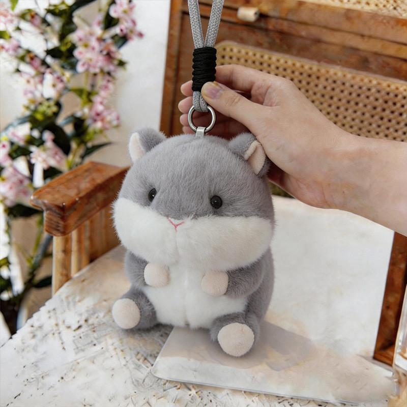 Ballshaped Hamster Plush Toy With Long Pile Fabric For Children And Gift