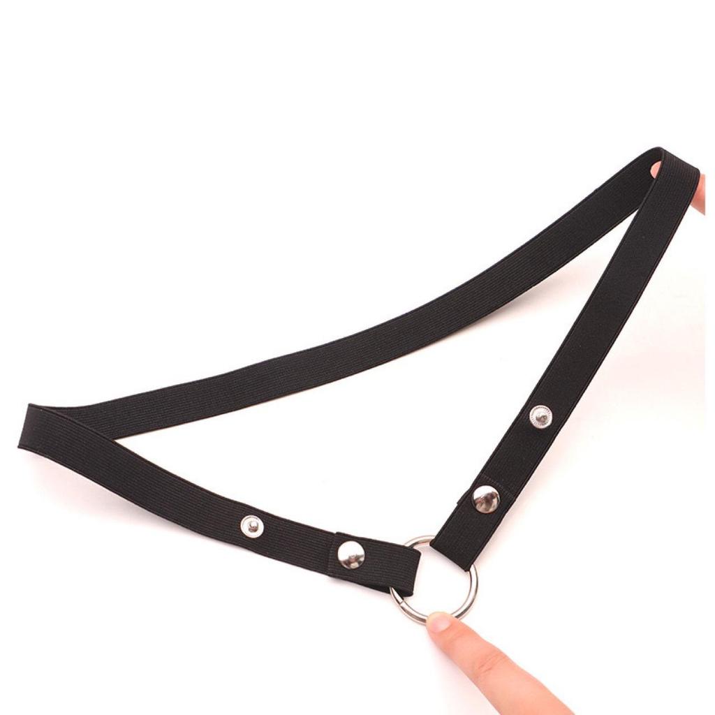 Men's Chastity Cage with Elastic Anti-Sagging Belt & CB Lock Ring.