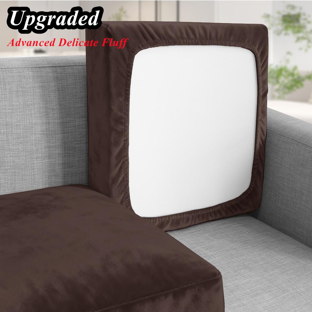 Sofa Cushion Covers Stretch Velvet Sofa Seat Cover Universal Non-Slip Elastic Couch Slipcovers Replacement Furniture Protector