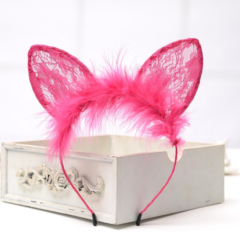 Lace Cat Ears & Rabbit Ears Women's Headband - Cute Face Washing Hair Accessory