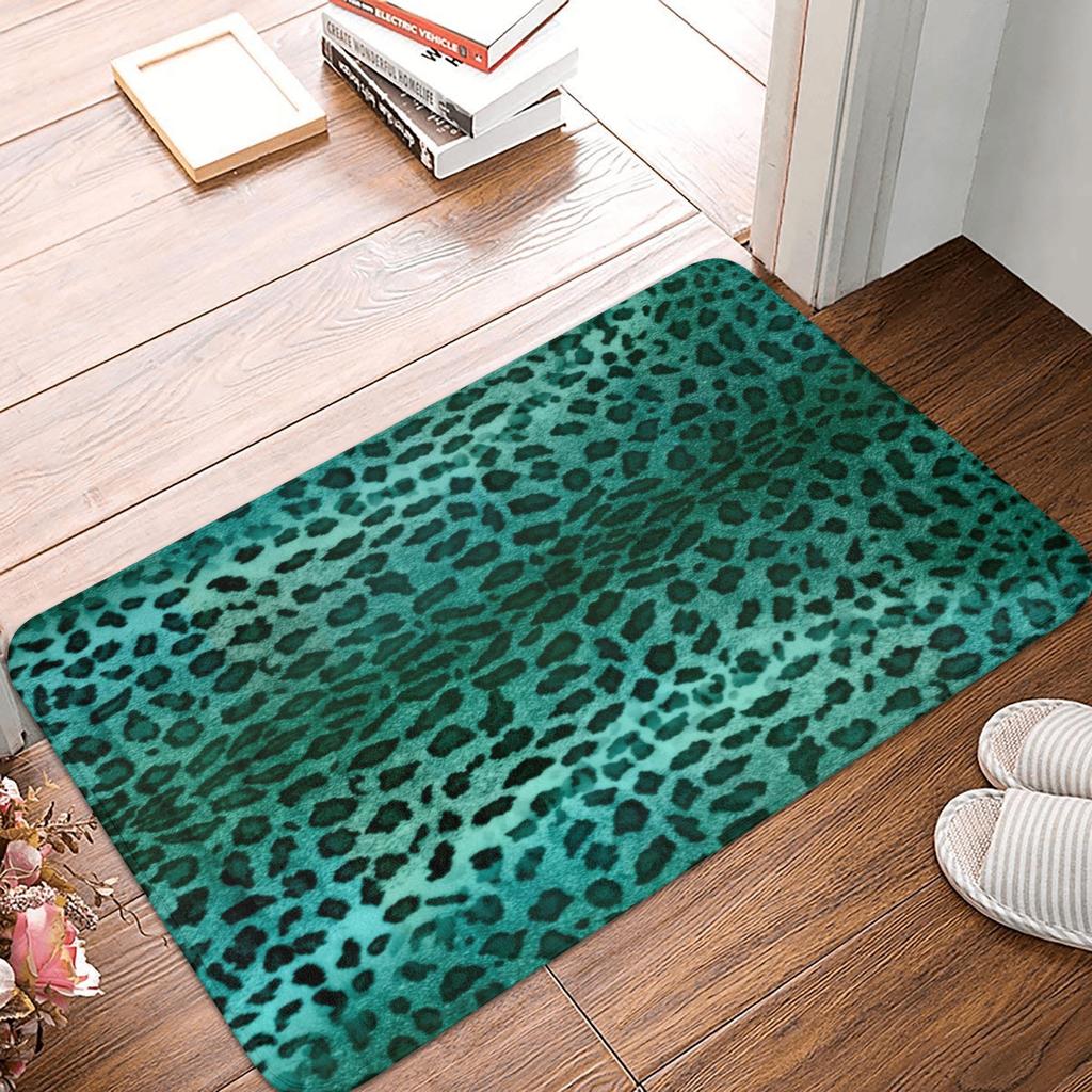 Siberian Tiger Fur Pattern Door Floor Kitchen Bathroom Mats Anti-Slip Indoor Wild Animal Doormat Living Room Entrance Carpet Rug