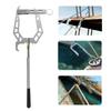 Telescopic Rod Tie Rope Hook U Shaped Telescoping Boat Hook Long Distance Threader Stop Ship