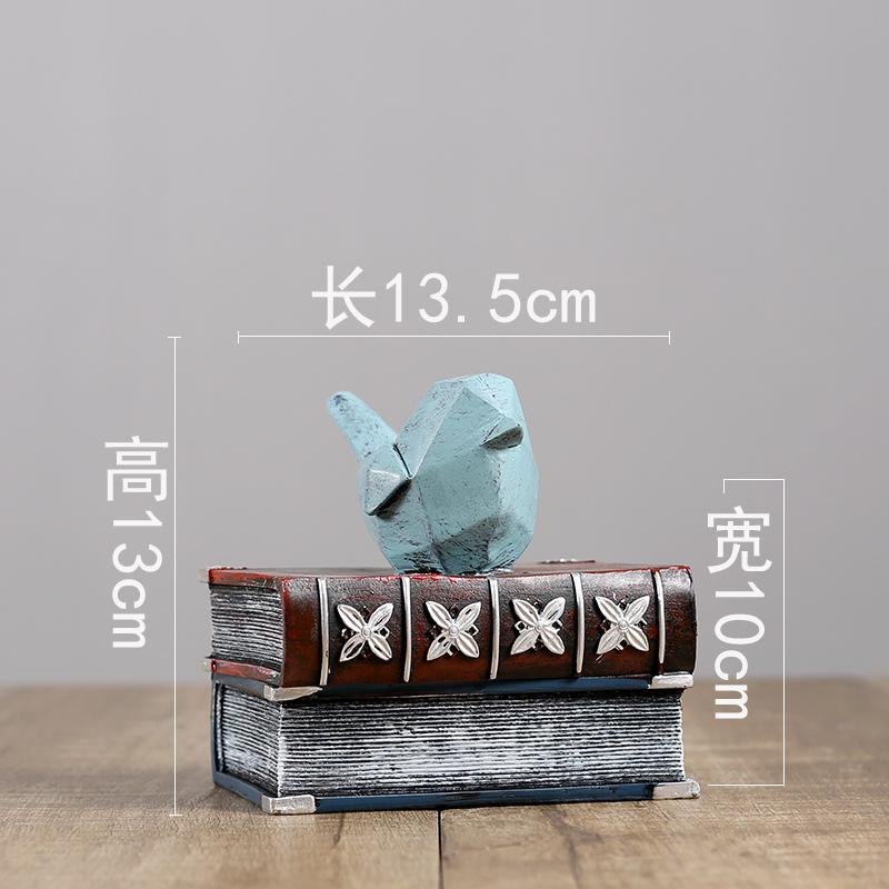 Amerikanisches Retro Vogelornament, Buchstütze, Zuhause, Wohnzimmer, TV, Weinschrank, Arbeitszimmer, Schreibtischdekoration