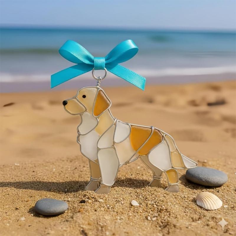 Creative Dog Light Catcher with Festival Color Accent Creating Holiday Charm for Any Window Decoration Occasion