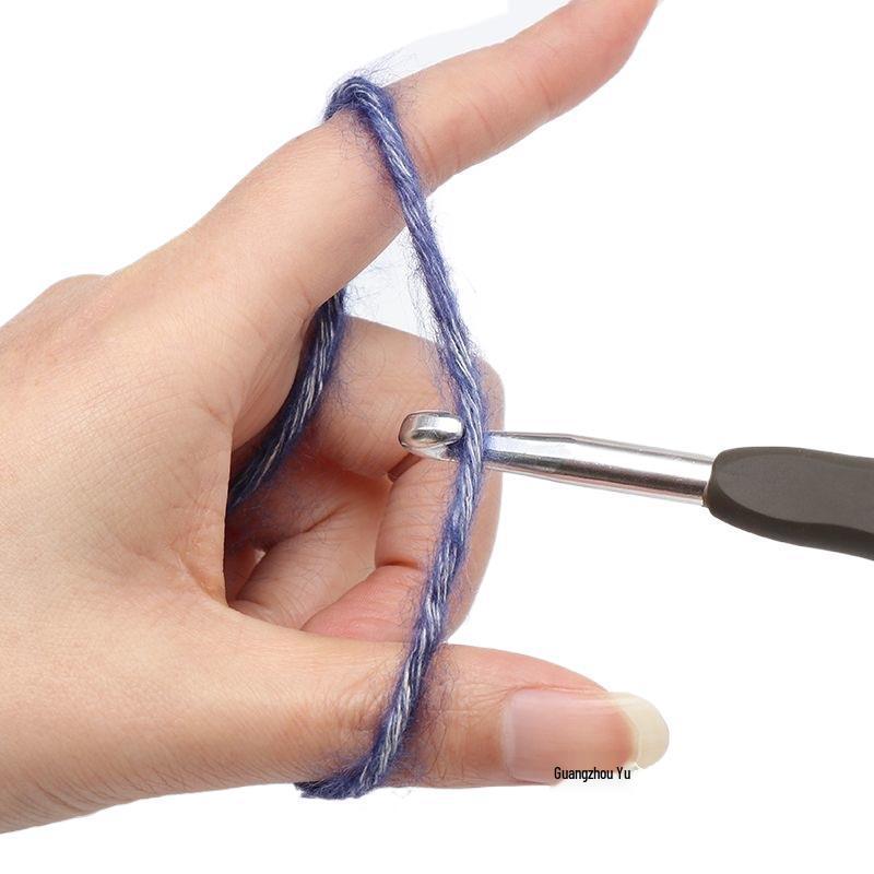 Crochet Hook Set with Soft Handle & Stainless Steel Needles for DIY Handmade Knitting