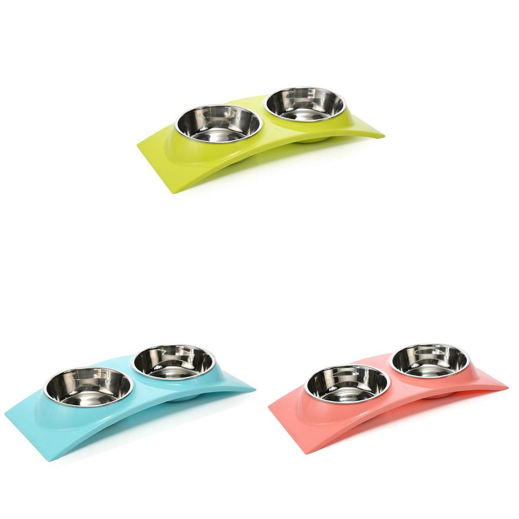 Premium Quality Double Food Water Pet Feeding Bowl For Puppies And Kittens With Non-slip Design