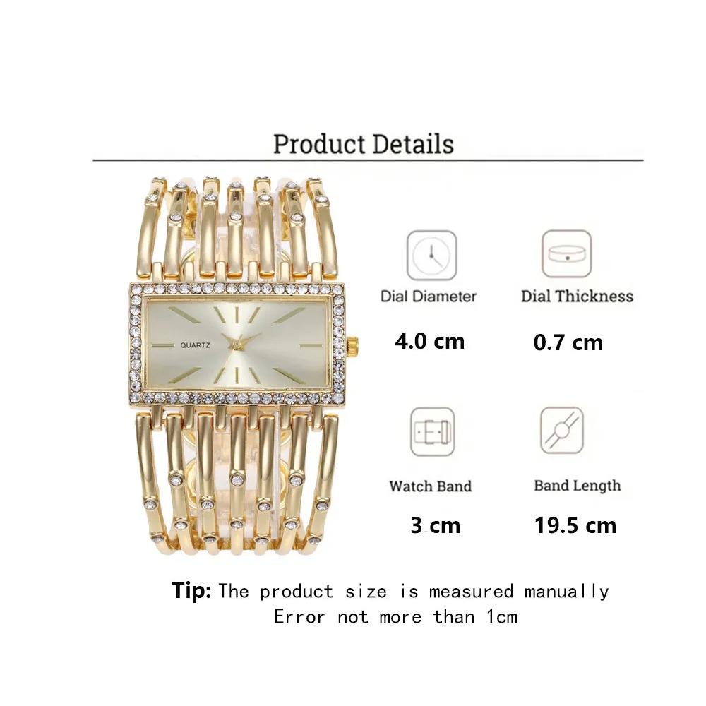 Women's Quartz Watches Stainless Steel Bracelet Hollow Clock Wristwatch