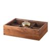 Walnut Wood Serving Tray Set With Compartmentalized Design Nuts Fruits Snacks Living Room Decor Modern Chinese Style