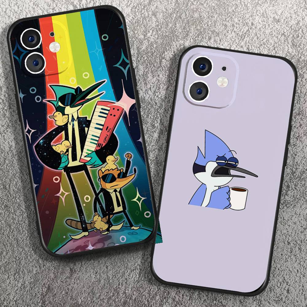 R-regular Cartoon Show Phone Case For IPhone 17 Air 16 15 14 13 Pro Max 11 12 Black Silicone Cover