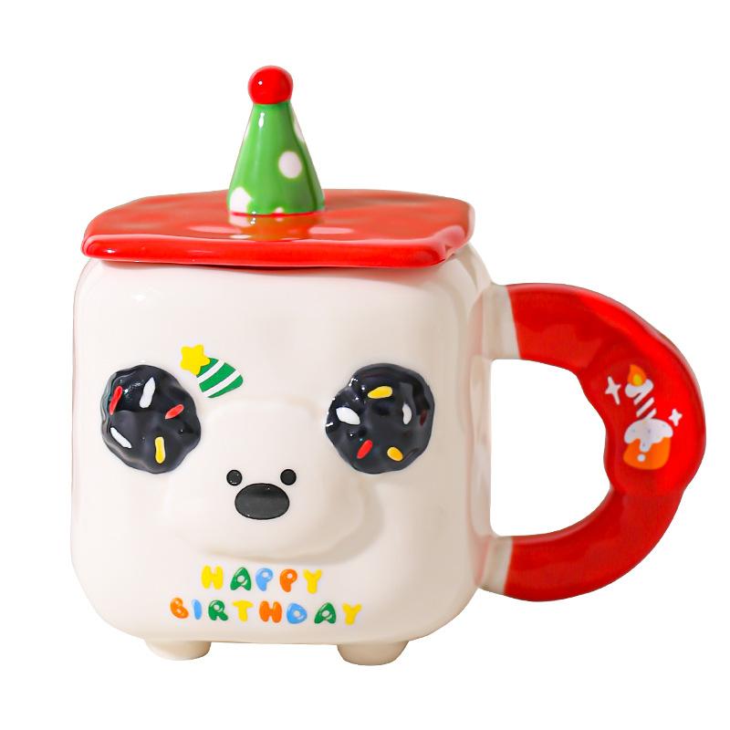Cute Cartoon Cute Pet Animal Mug Souvenir Birthday Party Cute Ceramic Cup Household Milk Breakfast Cup