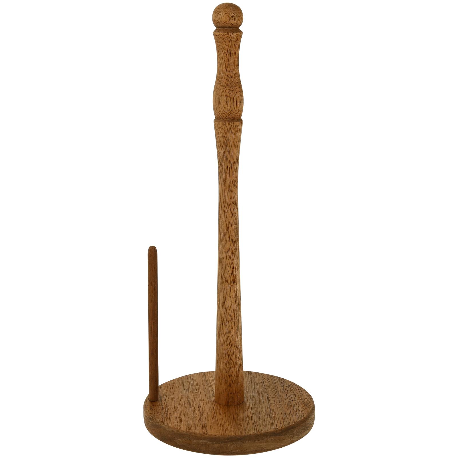 

Wood Paper Towel Holder Vertical Towel Roll Stand Organizer Countertop For Kitchens Bathrooms Living Rooms Restaurant