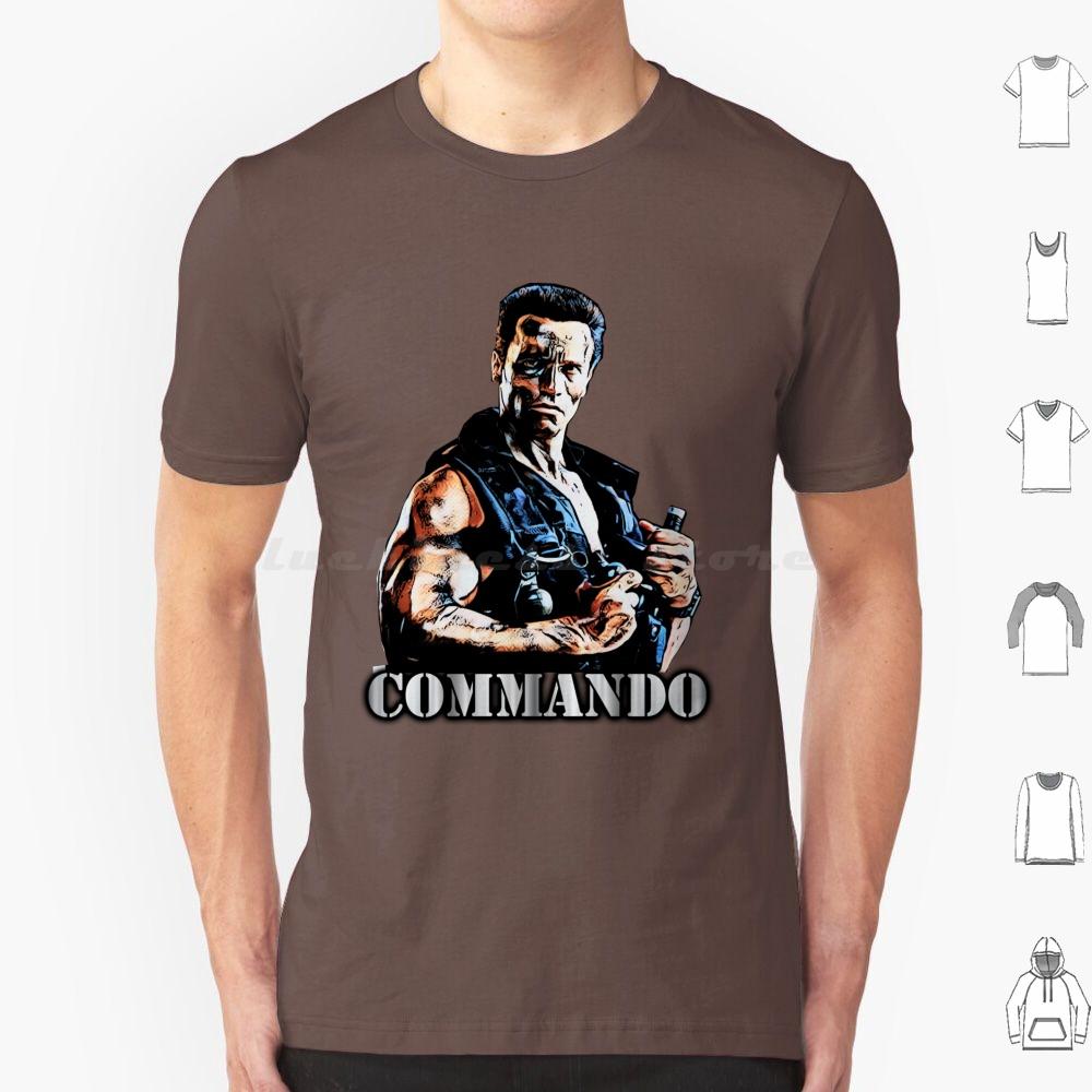 Commando T Shirt Cotton Men Women DIY Print Commando Movies Popular A Beverly Hills Cop See You At The Party Richter Terminator