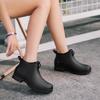 Modische Unisex Kurze Regenstiefel mit Samt, Rutschfestem, Wasserdichtem Design für Damen