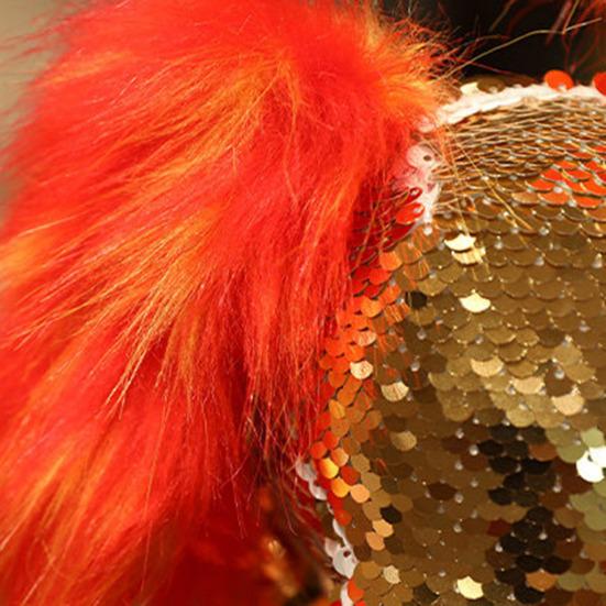 Sequin Horse Doll National Style Fabric Auspicious Meaning Zodiac Horse Theme Doll Traditional Crafted Pony